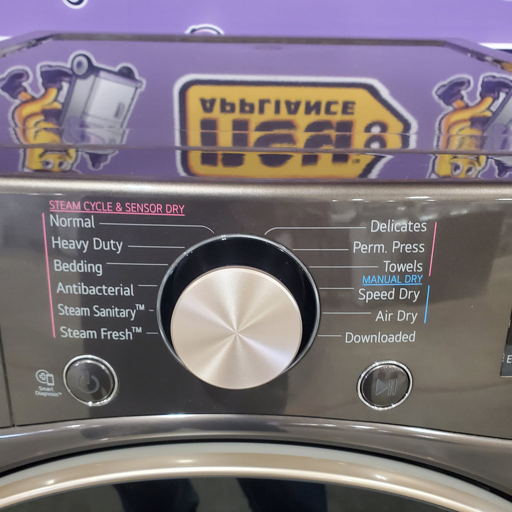 Pictures of LG Black Steel Smart Wi-Fi Enabled Front Load Electric 7.4 Cu. Ft. Dryer with TurboSteam and Built-In Intelligence 17SD099 - DLEX4000B - Scratch & Dent (Minor) - Neu Appliance Outlet - Discount Appliance Outlet in Austin, Tx