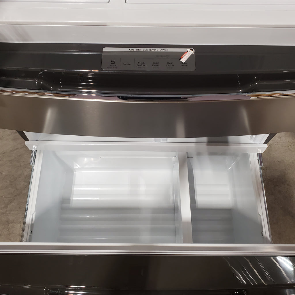 Pictures of Frigidaire Gallery 22 Cu. Ft. 4-Door Counter-depth French Door Refrigerator with Ice Maker (Fingerprint Resistant Stainless Steel) ENERGY STAR 20232SD618 - GRMC2273CF - Scratch & Dent (Major) - Neu Appliance Outlet - Discount Appliance Outlet in Austin, Tx