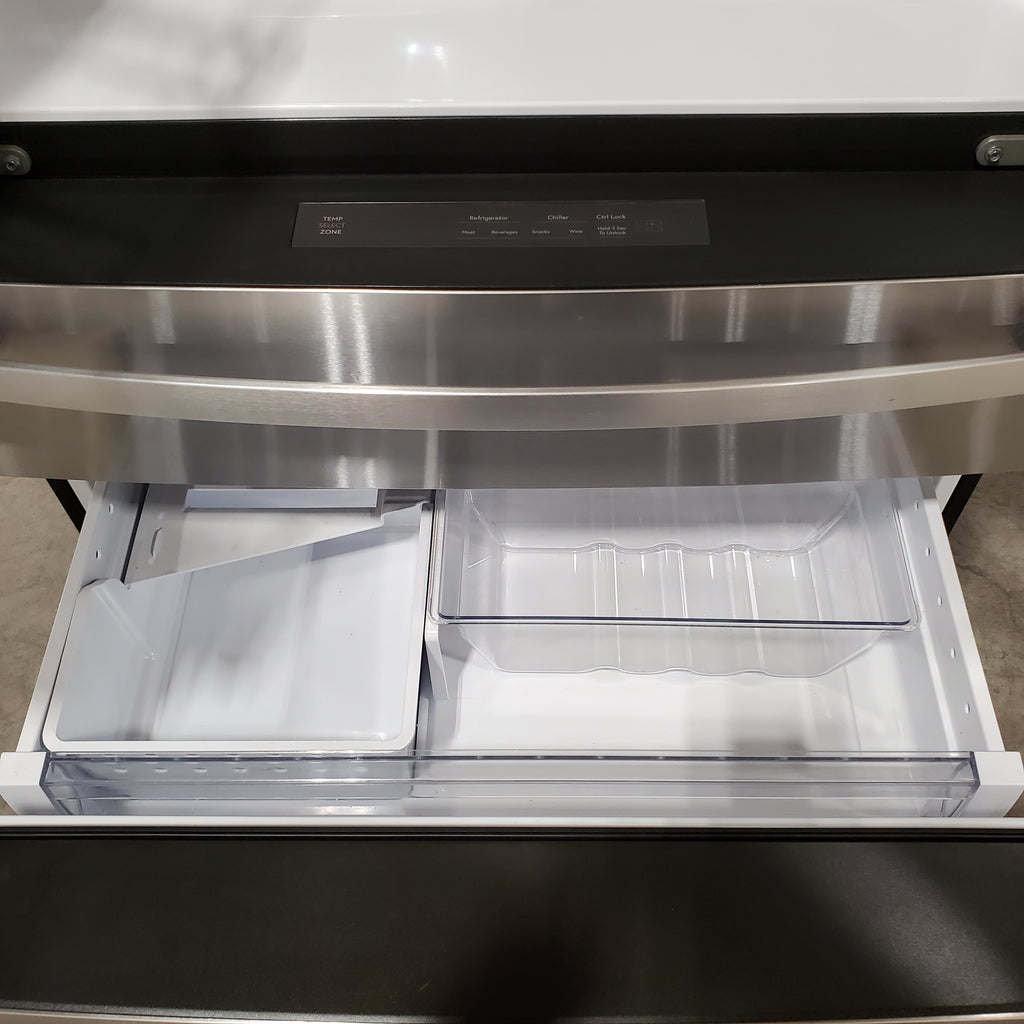 Pictures of GE 23.2 cu. ft. Counter-Depth Fingerprint Resistant 4-Door French-Door Refrigerator w/ Dual-Dispense AutoFill Pitcher 31133SD135 - PJE23BYWFS - Scratch & Dent (MInor) - Neu Appliance Outlet - Discount Appliance Outlet in Austin, Tx