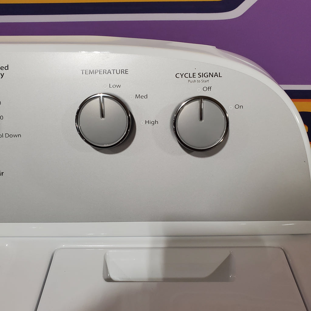 Pictures of Whirlpool 3.5 cu. ft. High Efficiency Top Load Washing Machine with Deep Water Wash WTW4816FW - Open Box and Whirlpool 7.0 cu. ft. Top Load Gas Dryer with AutoDry™ Drying System with Wrinkle Shield™ Option 16033 - WGD4950HW- Scratch & Dent (Minor) - Neu Appliance Outlet - Discount Appliance Outlet in Austin, Tx
