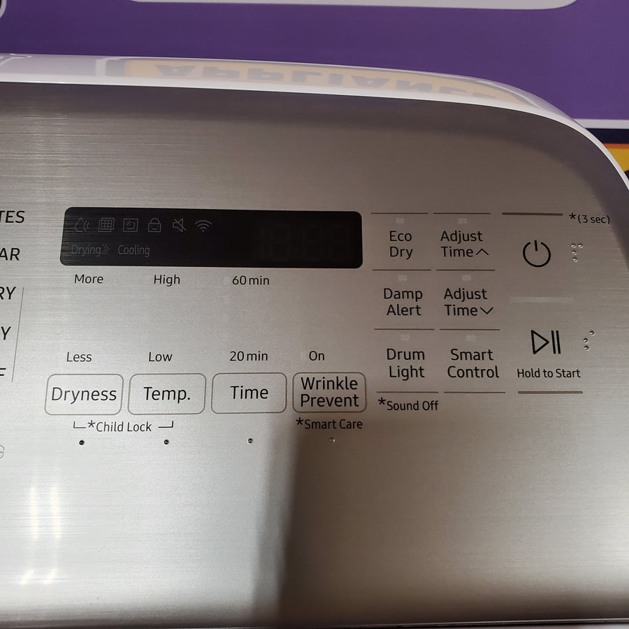 Samsung White Smart Electric 7.4 Cu. Ft. Dryer with Sensor Dry and Steam Sanitize+ 22131SD75 - DVE52A5500W - Open Box