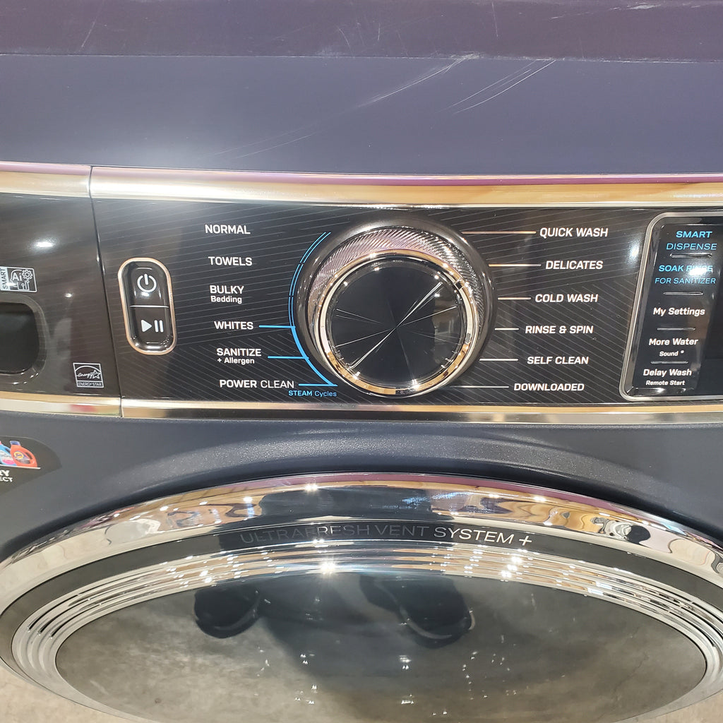 Pictures of GE Profile 5.3 cu. ft. Smart Front Load ENERGY STAR Washer with OdorBlock UltraFresh Vent System and Microban Technology in Sapphire Blue 6SD111 - PFW870SPVRS - Scratch & Dent (Minor) - Neu Appliance Outlet - Discount Appliance Outlet in Austin, Tx