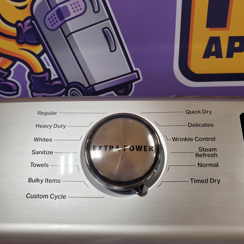 Pictures of Maytag 5.3 cu. ft. Metallic Slate Smart Capable ENERGY STAR Top Load Washing Machine with Extra Power MVW7232HC - Scratch & Dent (Minor) and Maytag 7.4 Cu. Ft. Metallic Slate Electric Dryer with Extra Power MED7230HC - Open Box - Neu Appliance Outlet - Discount Appliance Outlet in Austin, Tx