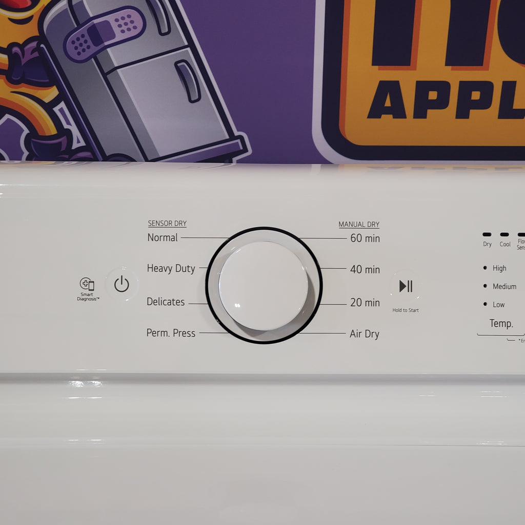 Pictures of LG 4.3 cu. ft. Capacity Top Load Washer with TurboDrum™ Technology and Impeller WT6100CW - Open Box and 7.3 cu. ft. Rear Control Vented Electric Energy Star Dryer with Sensor Dry DLE6100W - Open Box - Neu Appliance Outlet - Discount Appliance Outlet in Austin, Tx