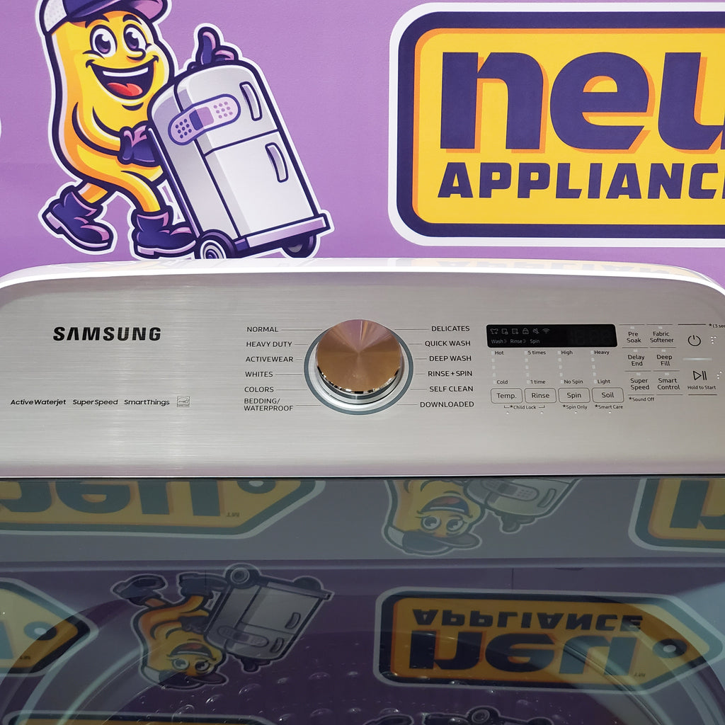 Samsung 5.2 cu. ft. Large Capacity Smart Top Load Washer with Super Speed Wash in White 3SD724 - WA52DG5500AW - Scratch & Dent (Minor)