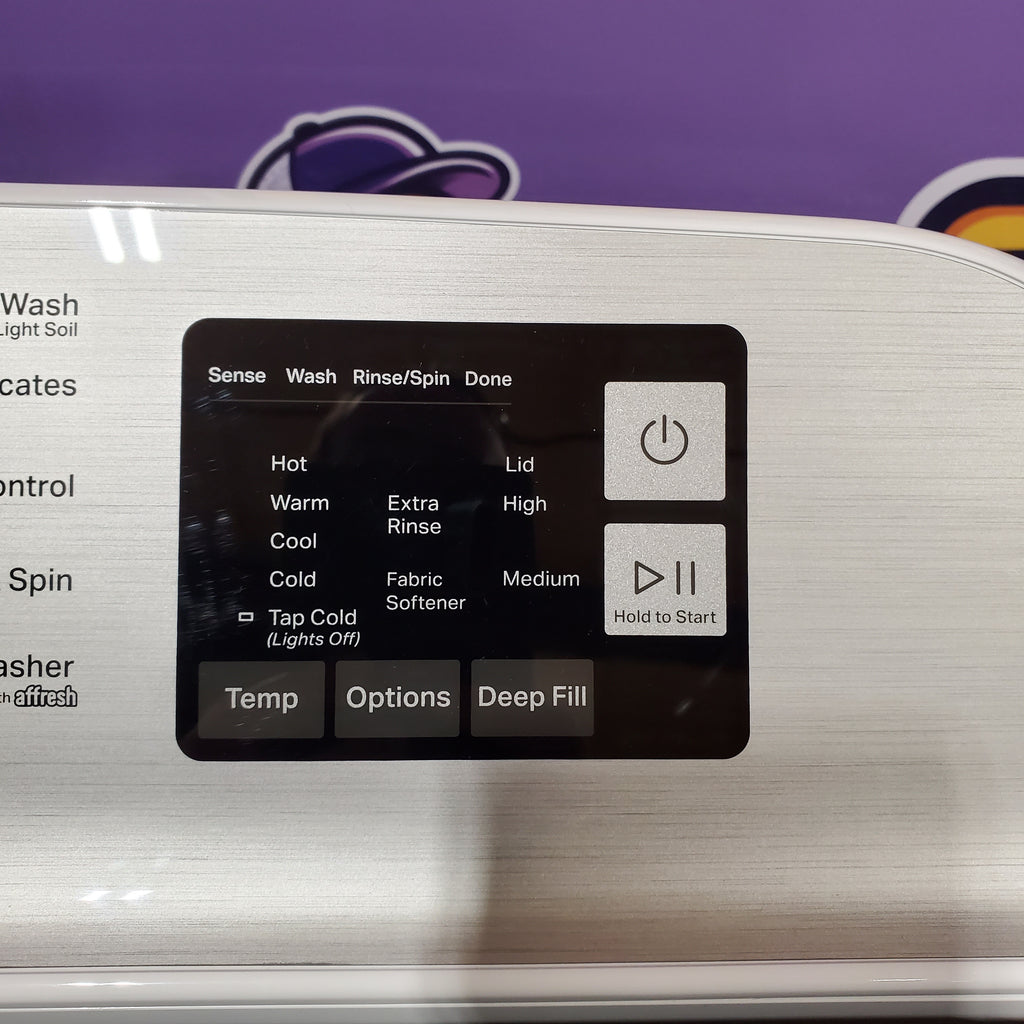 Pictures of Maytag Top Load 4.8 cu ft Washer with Deep Fill and Slow-Close Glass Lid MVW6200KW - Scratch & Dent (Minor) and Maytag 7.0 cu ft Electric Dryer with Moisture Sensing and Quick Dry Cycle 16165 - MED6200KW - Scratch & Dent (Minor) - Neu Appliance Outlet - Discount Appliance Outlet in Austin, Tx