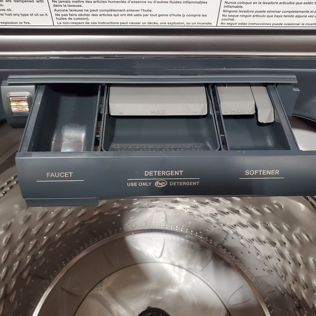 Pictures of Maytag 5.3 Cu. Ft. Pet Pro Top Load Impeller Washer with Extra Power MTW7200RF - Scratch & Dent (Minor) and Maytag 7.4 Cu. Ft. Pet Pro Top Load Electric Dryer with Sanitize Cycle 16126 - MED7205RF - Scratch & Dent (Minor) - Neu Appliance Outlet - Discount Appliance Outlet in Austin, Tx