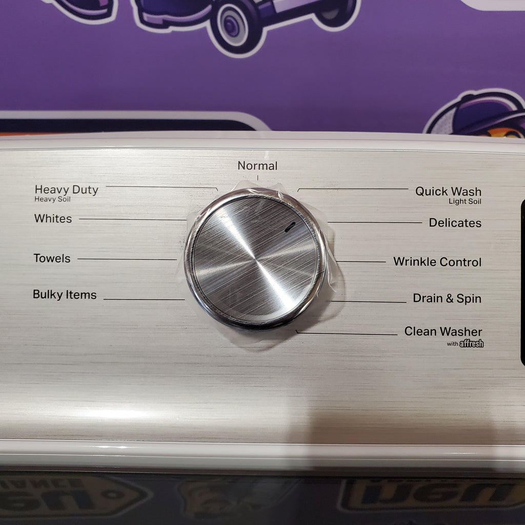 Pictures of Maytag Top Load 4.8 cu ft Washer with Deep Fill and Slow-Close Glass Lid MVW6200KW - Scratch & Dent (Minor) and Maytag 7.0 cu ft Electric Dryer with Moisture Sensing and Quick Dry Cycle 16173 - MED6200KW - Scratch & Dent (Minor) - Neu Appliance Outlet - Discount Appliance Outlet in Austin, Tx