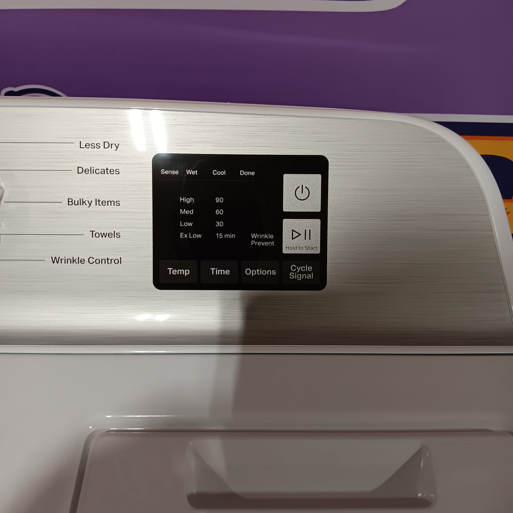 Pictures of Maytag Top Load 4.8 cu ft Washer with Deep Fill and Slow-Close Glass Lid MVW6200KW - Scratch & Dent (Minor) and Maytag 7.0 cu ft Electric Dryer with Moisture Sensing and Quick Dry Cycle 16156 - MED6200KW - Open Box - Neu Appliance Outlet - Discount Appliance Outlet in Austin, Tx