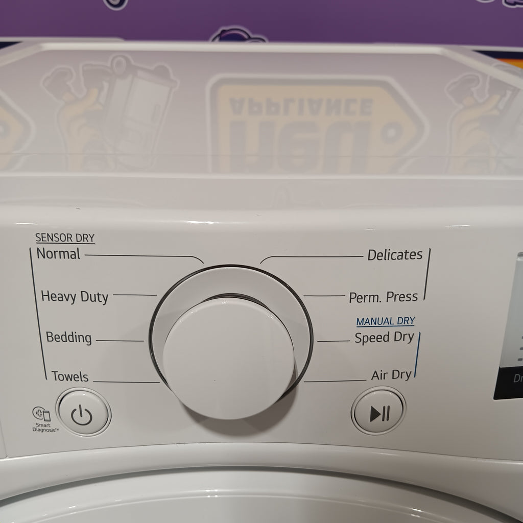 Pictures of LG TurboWash 4.3 Cu. Ft. 12-Cycle High-Efficiency Steam Front-Loading Washer WM3570HWA - Scratch & Dent (Moderate) and LG 7.4 cu. ft. ENERGY STAR Electric Vented Dryer with Sensor Dry and SmartThinQ Technology 15036 - DLE3400W - Scratch & Dent (Minor) - Neu Appliance Outlet - Discount Appliance Outlet in Austin, Tx