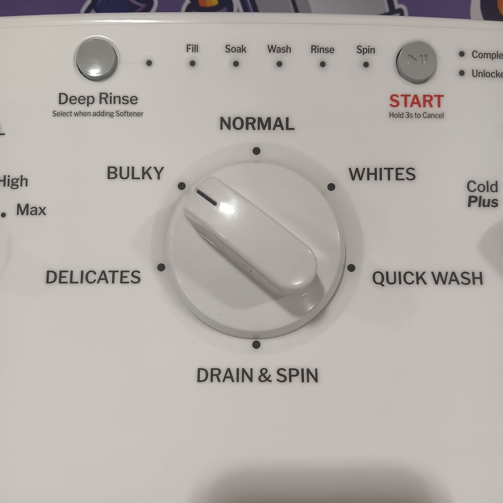 Hotpoint® 4.0 cu. ft. Capacity Washer with Cold Plus and Water Level Control HTW265ASWWW - Scratch & Dent (Major) and Hotpoint 6.2 cu. ft. Capacity Electric Dryer with Up To 120 ft. Venting and Shallow Depth 16184 - HTX26EASWWW - Scratch & Dent (Minor)