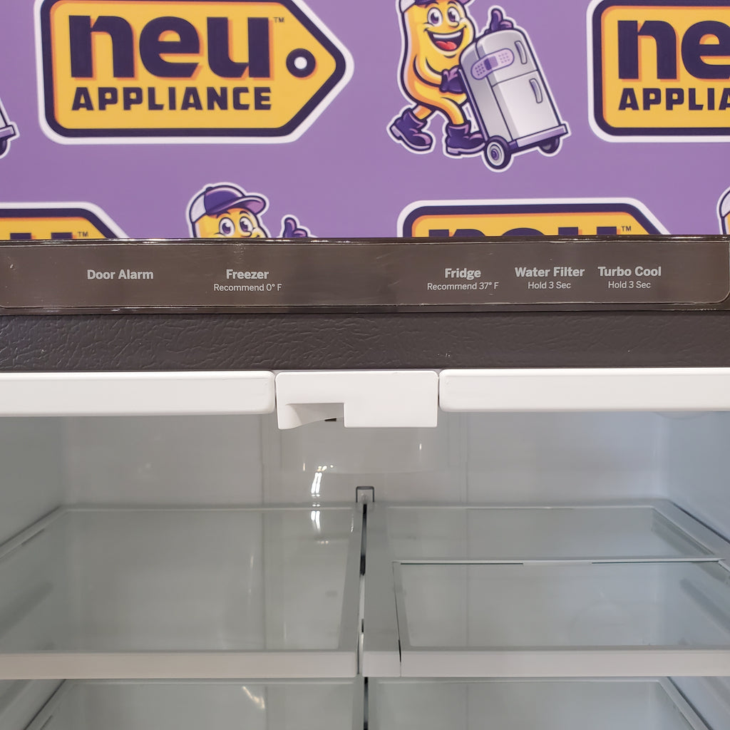 GE ENERGY STAR 27.0 Cu. Ft. Fingerprint Resistant Stainless Steel French-Door Refrigerator with Internal Water Dispenser and Icemaker 25134SD451 - GNE27JYMFS - Scratch & Dent (Major)