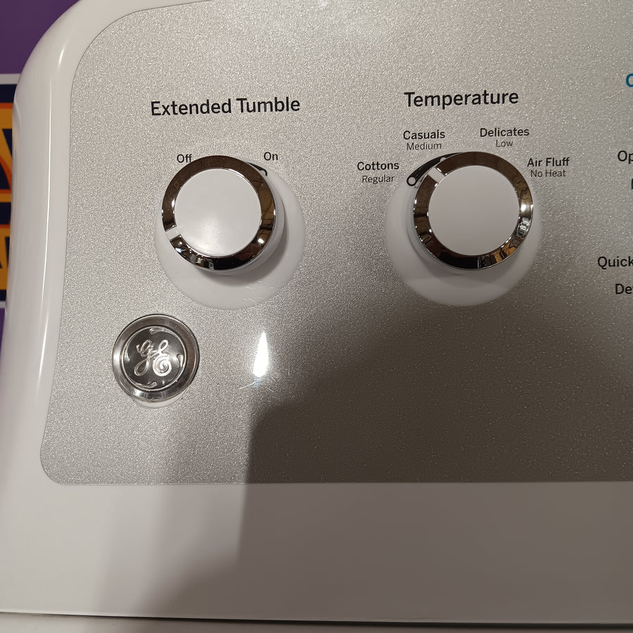 GE White Top Load 4.0 Cu. Ft. Capacity Washer with Stainless Steel Wash Basket GTW325ASWWW - New in Box and GE White Electric Aluminized Alloy Drum 7.2 Cu. Ft. Dryer with Sensor Dry and Extended Tumble 16240 - GTD45EASJWS - Certified Refurbished