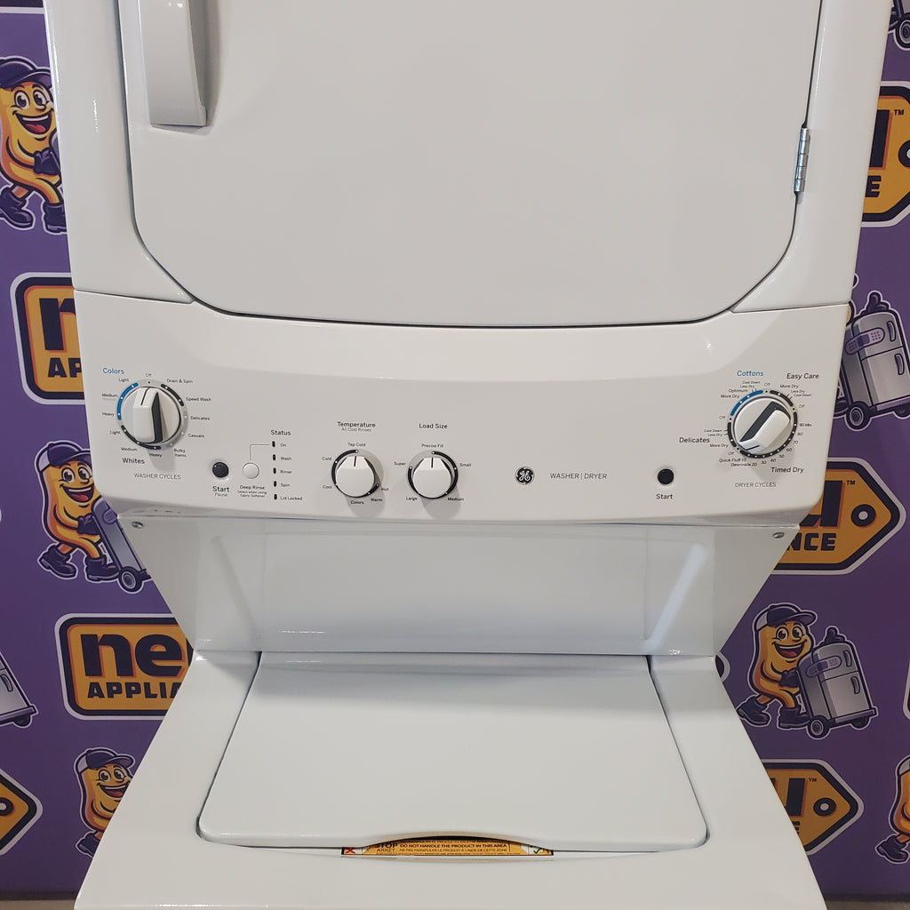 Pictures of GE White Combo 3.8 Cu. Ft. Top Load Washer and 5.9 Electric Dryer GUD27ESSM1WW - Scratch and Dent (Minor) - Neu Appliance Outlet - Discount Appliance Outlet in Austin, Tx