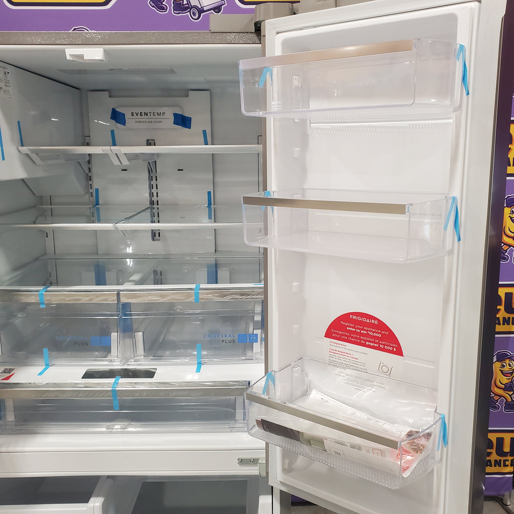 Frigidaire 27.8-cu ft ENERGY STAR French Door Refrigerator with Dual Ice Maker in Fingerprint Resistant Stainless Steel 4SD463 - GRFS2853AF - Scratch & Dent (Moderate)