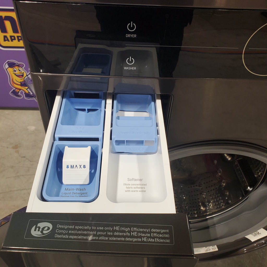 Pictures of Black Steel ENERGY STAR LG WashTower Stacked Laundry Center with 4.5 cu. ft. Washer and 7.4 cu. ft. Electric Dryer with Smart ThinQ Technology WKEX200HBA - Scratch & Dent - Minor - Neu Appliance Outlet - Discount Appliance Outlet in Austin, Tx