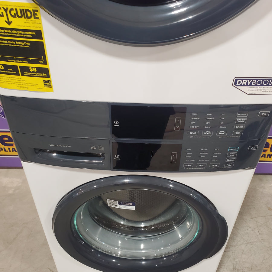 Electrolux 300 Series Laundry Tower Single Unit Washer & Electric Dryer with LuxCare® Wash System in White ELTE7300AW - Scratch & Dent (Minor)
