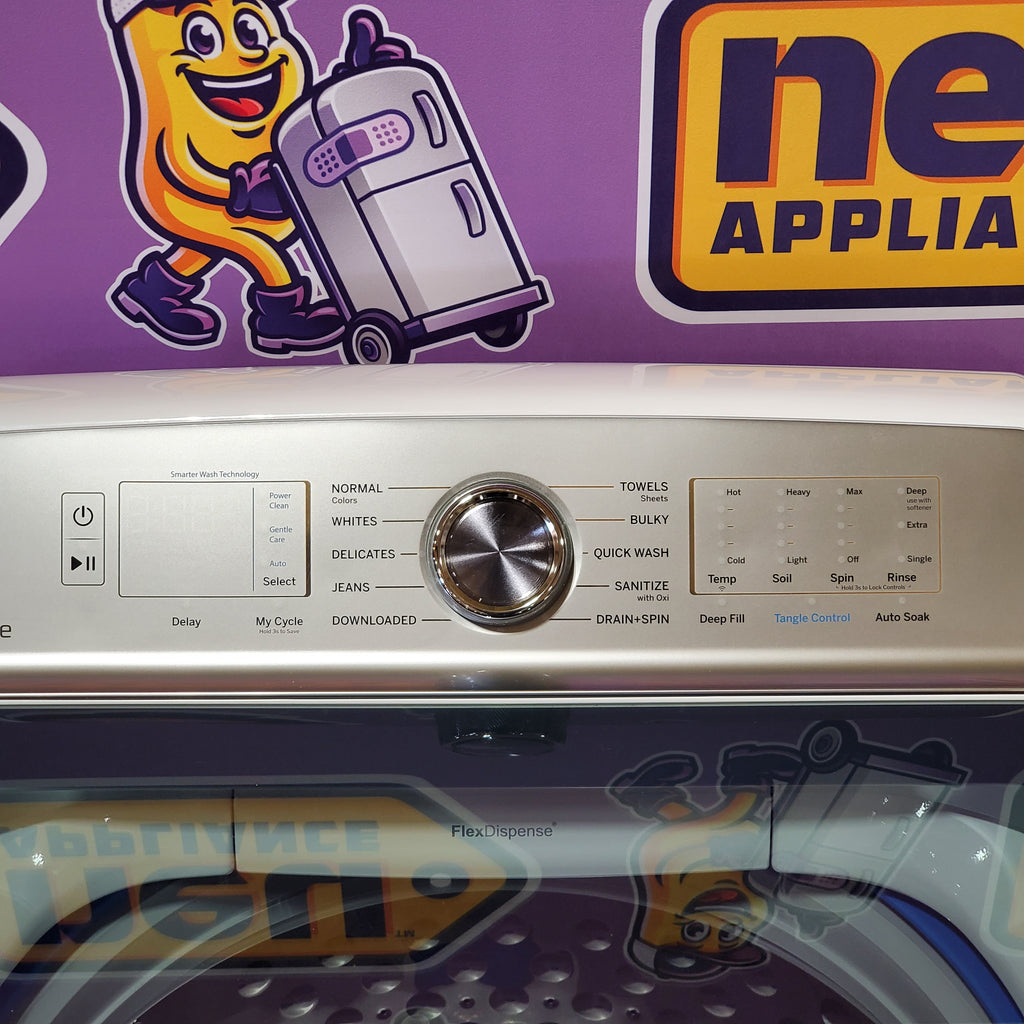 Pictures of GE Profile 5.0 cu. ft. High-Efficiency ENERGY STAR Smart Top Load Washer in White with Microban Technology PTW600BSRWS - Scratch & Dent (Minor) - Neu Appliance Outlet - Discount Appliance Outlet in Austin, Tx