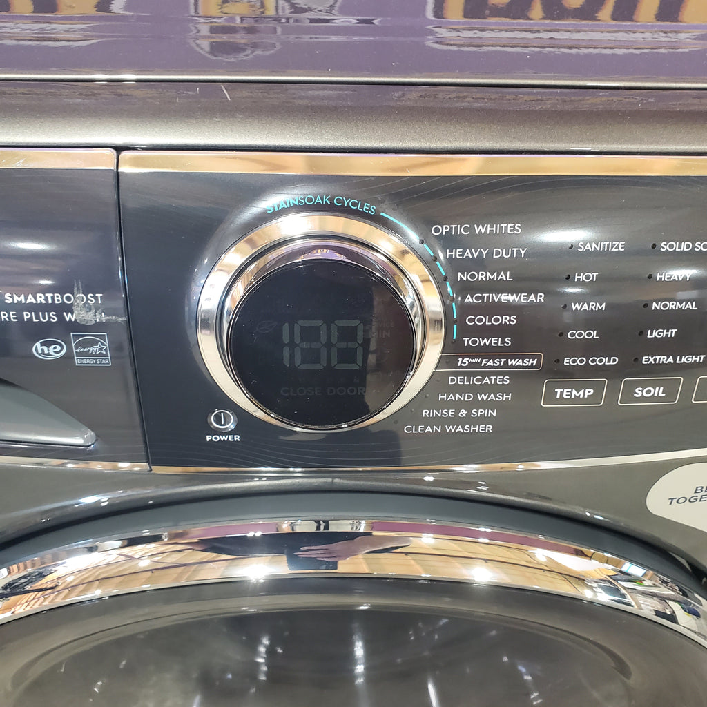 Electrolux Titanium Front Load 600 Series 4.5 Cu. Ft. Washer with Smartboost ELFW7637AT - Scratch & Dent (Major) and Electrolux Frontload Electric Steam Dryer 16071 - ELFE7537AT - Scratch & Dent (Minor)