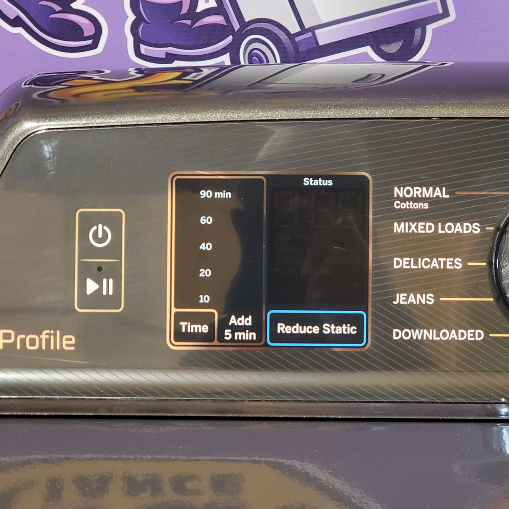 Pictures of GE Profile™ ENERGY STAR® 7.4 cu. ft. Capacity Smart Electric Dryer with Sanitize Cycle and Sensor Dry in Diamond Gray PTD70EBPTDG - Scratch and Dent (Moderate) - Neu Appliance Outlet - Discount Appliance Outlet in Austin, Tx
