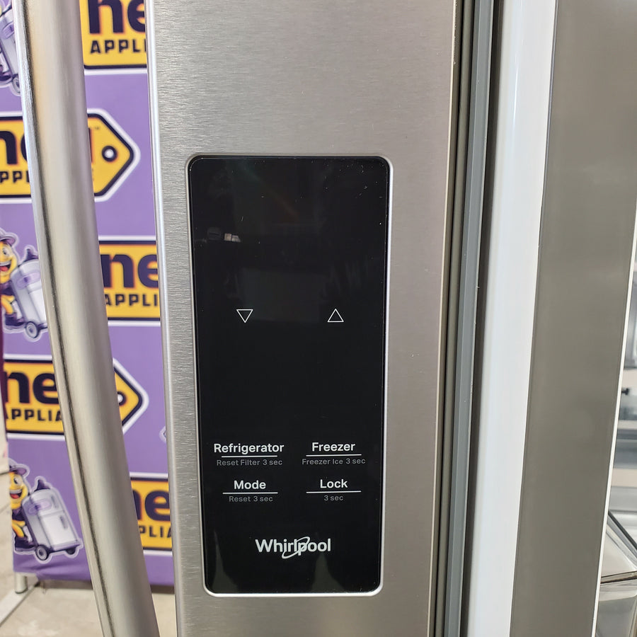 Whirlpool French Door 31 Cu. Ft. Refrigerator with Total Coverage Cooling in Fingerprint Resistant Stainless Steel WRFF3136SZ - Scratch & Dent (Major)