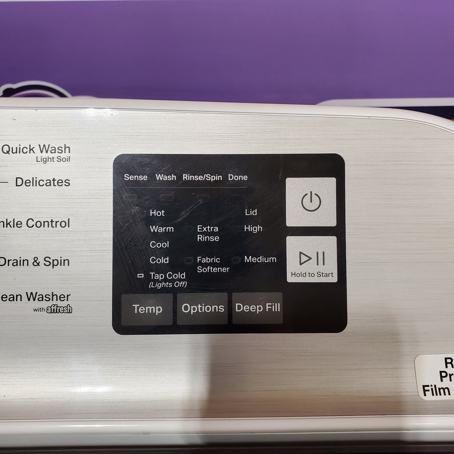 Maytag Top Load 4.8 cu ft Washer with Deep Fill and Slow-Close Glass Lid MVW6200KW - Scratch & Dent (Minor) and Maytag 7.0 cu ft Electric Dryer with Moisture Sensing and Quick Dry Cycle 16194 - MED6200KW - Scratch & Dent (Minor)