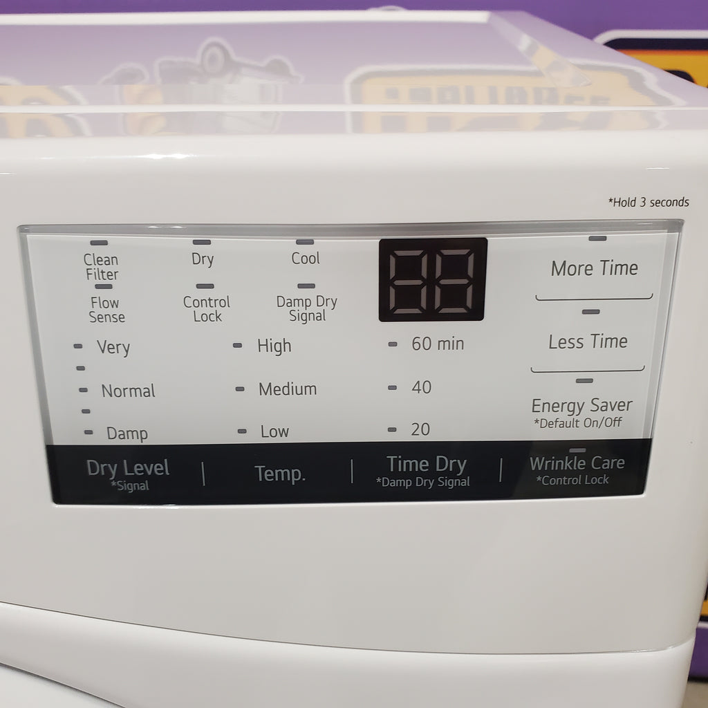 Pictures of LG 7.4 cu. ft. ENERGY STAR Electric Vented Dryer with Sensor Dry and SmartThinQ Technology 22231SD284 - DLE3400W - Scratch & Dent (Minor) - Neu Appliance Outlet - Discount Appliance Outlet in Austin, Tx