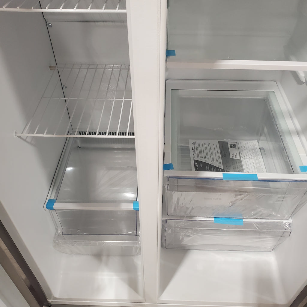 Pictures of Frigidaire 25.6 cu. ft. ENERGY STAR Side by Side Refrigerator with Exterior Water and Ice Dispenser in Stainless Steel 3SD960 - FRSS2623AS - Scratch & Dent (Minor) - Neu Appliance Outlet - Discount Appliance Outlet in Austin, Tx