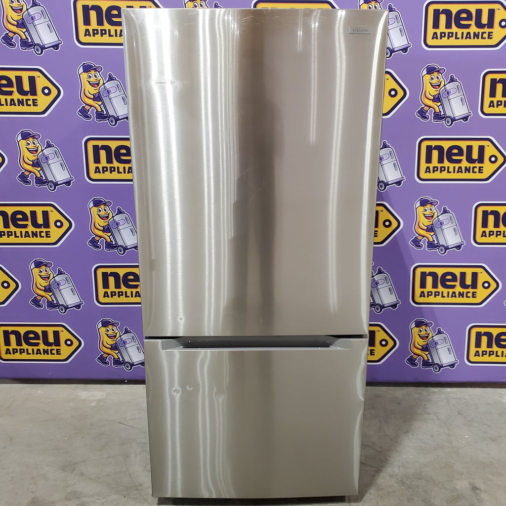 Pictures of Vissani 18.7 cu. ft. Bottom Freezer Refrigerator in Stainless Steel 25139SD792 - MDBF18SS - Scratch & Dent (Moderate) - Neu Appliance Outlet - Discount Appliance Outlet in Austin, Tx