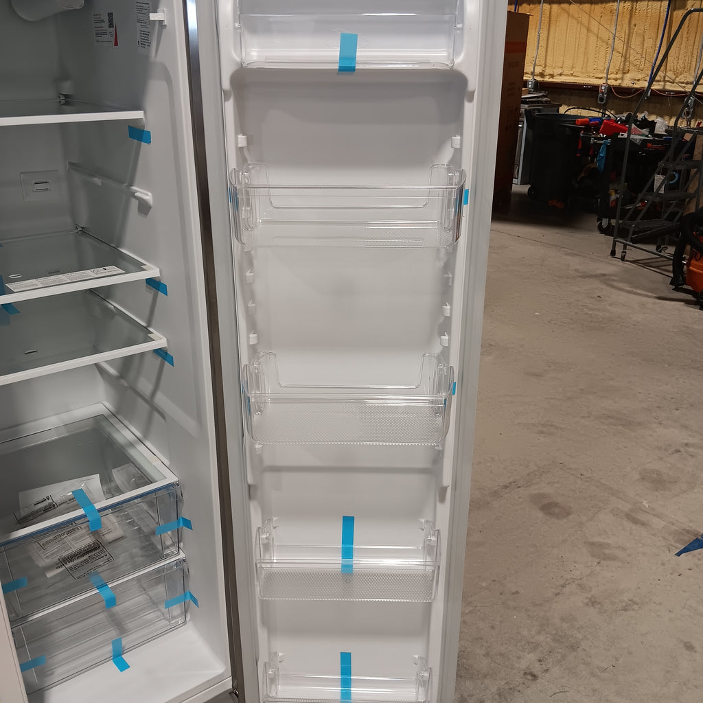 Pictures of Frigidaire 25.6 cu. ft. ENERGY STAR Side by Side Refrigerator with Exterior Water and Ice Dispenser in Stainless Steel FRSS2623AS - Scratch & Dent (Minor) - Neu Appliance Outlet - Discount Appliance Outlet in Austin, Tx