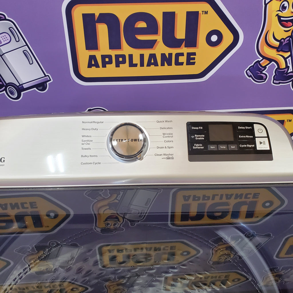 Pictures of Maytag 5.3 cu. ft. Metallic Slate Smart Capable ENERGY STAR Top Load Washing Machine with Extra Power MVW7232HC - Scratch & Dent (Minor) and Maytag 7.4 Cu. Ft. Metallic Slate Electric Dryer with Extra Power MED7230HC - Open Box - Neu Appliance Outlet - Discount Appliance Outlet in Austin, Tx