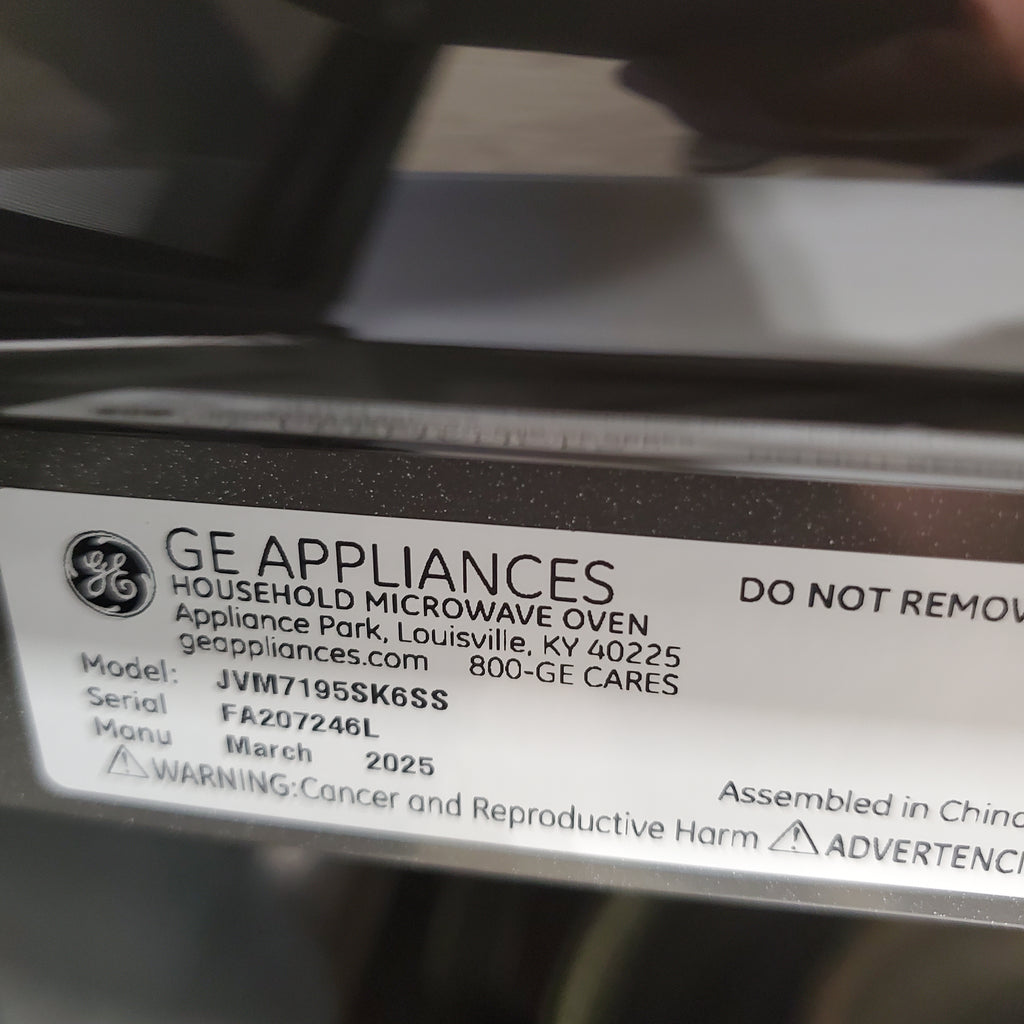 Pictures of GE Over-The-Range Sensor 1.9 Cu. Ft. Microwave Oven with Filter Indication Light and Steam Clean JVM7195SKSS - New in Box - Neu Appliance Outlet - Discount Appliance Outlet in Austin, Tx