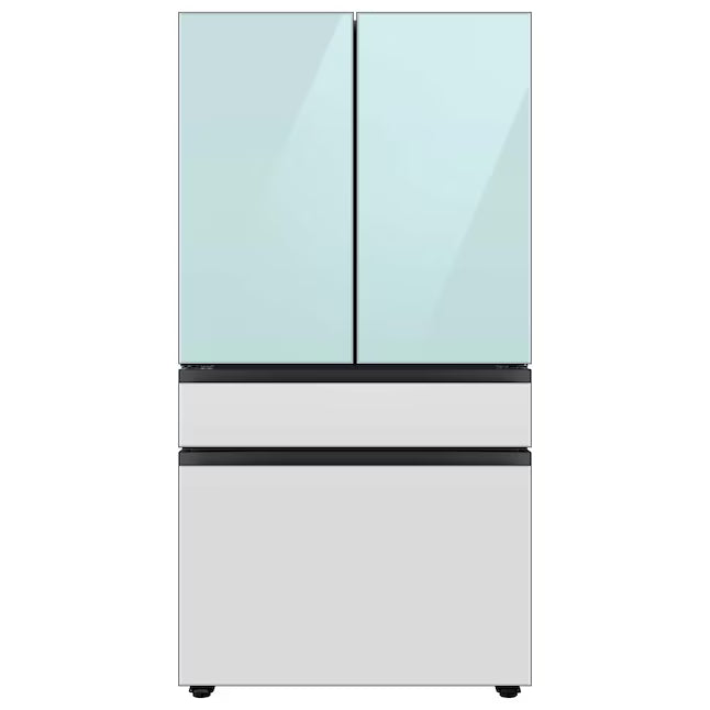 Samsung Bespoke 29 cu ft. 4-Door Standard Depth French Door Smart Refrigerator with Beverage Center Auto Fill Pitcher and Dual Ice Maker with Ice Bites™ in White Glass 25131SD113 - RF29BB86004MAA - Scratch & Dent (Minor)
