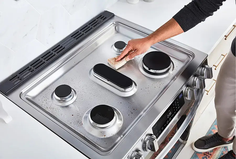 Pictures of LG 6.3 cu ft. Smart wi-fi Enabled ProBake Convection® InstaView® Gas Slide-In Range with Air Fry in Print Proof Stainless Steel - 3SD695 - LSGL6335F - Open Box - Neu Appliance Outlet - Discount Appliance Outlet in Austin, Tx