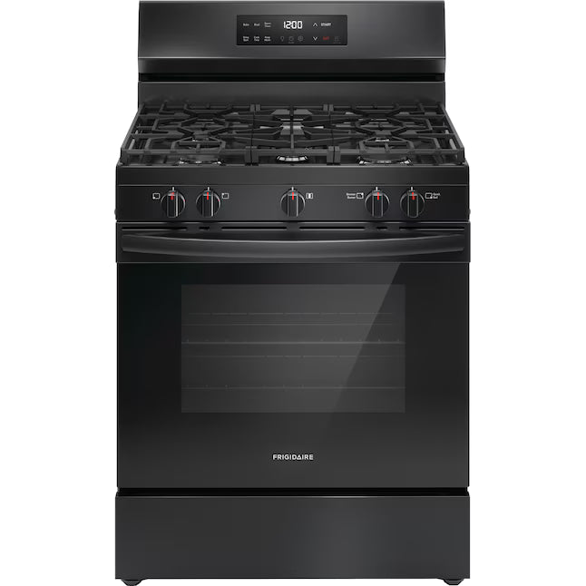 Frigidaire 30-in 5 burners 5.1-cu ft Freestanding Natural Gas Range in Fingerprint Resistant Stainless Steel FCRG306LAF - Open Box