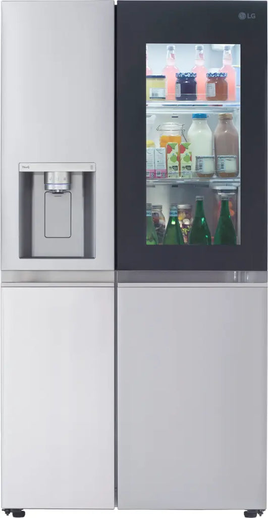Pictures of LG ENERGY STAR 27 cu. ft. Side by Side Refrigerator with Edge-to-Edge InstaView in Print Proof Stainless Steel - 3SD499 - LRSOS2706S - Scratch & Dent - Minor - Neu Appliance Outlet - Discount Appliance Outlet in Austin, Tx
