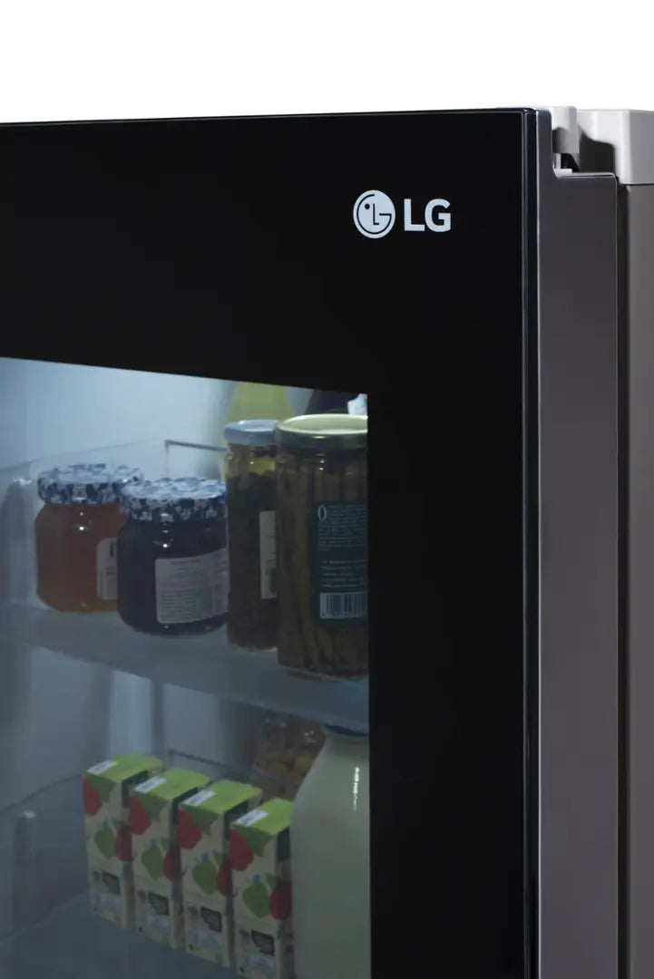 LG ENERGY STAR 27 cu. ft. Side by Side Refrigerator with Edge-to-Edge InstaView in Print Proof Stainless Steel - 22136SD337 - LRSOS2706S - Scratch & Dent (Moderate)