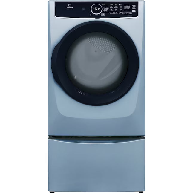 Electrolux Glacier Blue 400 Series Electric 8.0 Cu. Ft. Dryer with Perfect Steam Option and Extended Tumble 22136SD254 - ELFE7437AG - Open Box