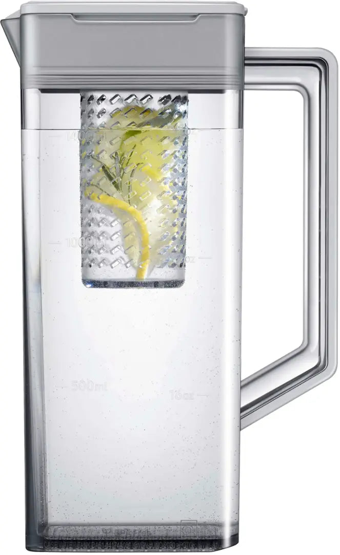 Samsung Bespoke 3-Door French Door Refrigerator (30 cu. ft.) with Beverage Center™ in Stainless Steel with Auto Fill Water Pitcher 251310SD903 - RF30BB6600QL - Scratch & Dent (Major)