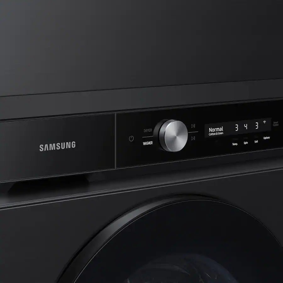Samsung 7.6 Cu. Ft. Stackable Smart Electric Dryer with Steam and Super Speed Dry in Brushed Black DVE53BB8700V - Scratch & Dent (Moderate)