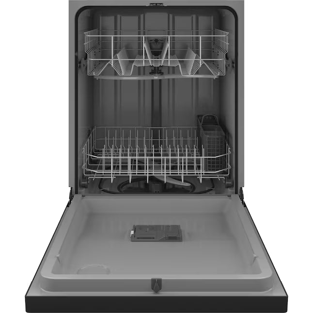 GE Dishwasher with Front Controls with Sanitize, Dry Boost, 55 dBA in White 25139SD783 - GDF450PGRBB - Open Box