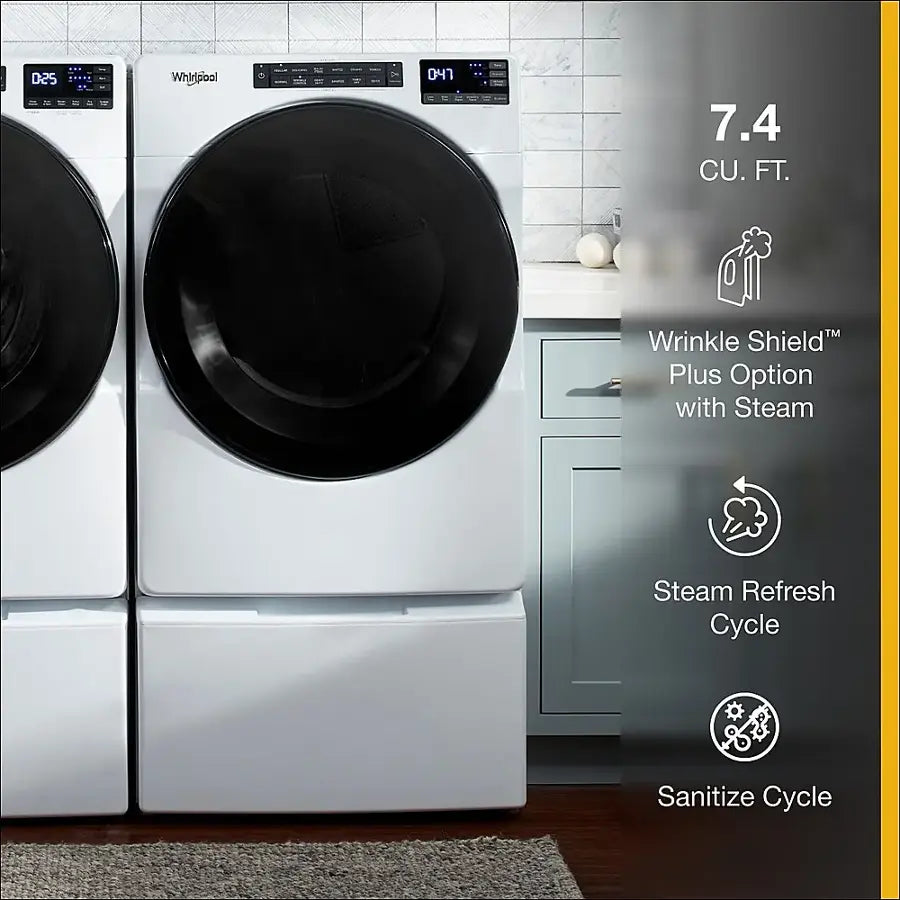 Whirlpool 7.4 cu. ft. Vented Gas Dryer in White WGD6605MW - Scratch & Dent (Minor)