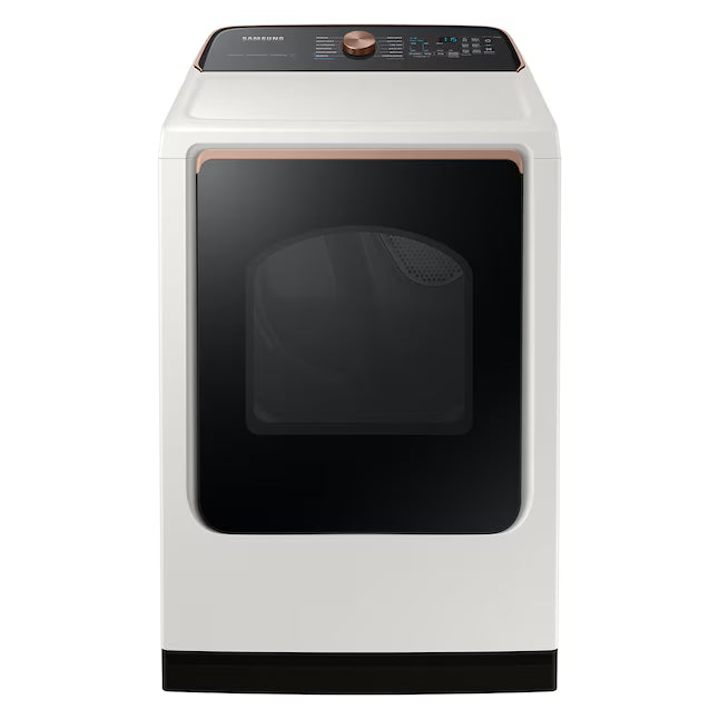 Samsung Smart Electric 7.4 Cu. Ft. Dryer with Steam Sanitize in White DVE55CG7500E - Scratch & Dent (Minor)
