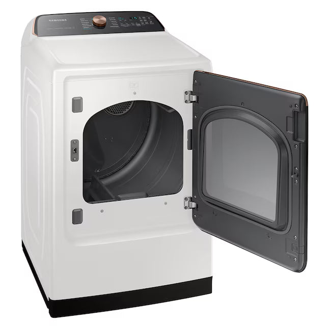 Samsung Smart Electric 7.4 Cu. Ft. Dryer with Steam Sanitize in White DVE55CG7500E - Scratch & Dent (Minor)