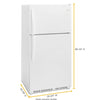Whirlpool 33" Wide Top Freezer 20.5 cu ft Refrigerator with Ice Maker and Frameless Glass Shelves and Flexi-Slide Bin WRT311FZDW - Scratch & Dent (Minor)
