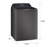 GE Profile™ ENERGY STAR® 5.4 cu. ft. Capacity Washer with Smarter Wash Technology and FlexDispense 3SD646 - PTW700BPTDG - Scratch & Dent (Minor)