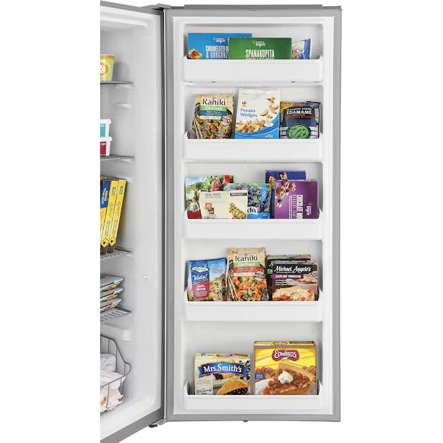 Frigidaire 13 Cu. Ft. Garage Ready Upright Freezer in Fingerprint-Resistant Stainless Steel 20132SD370 - FFFU13F2VV - Scratch & Dent (Major)