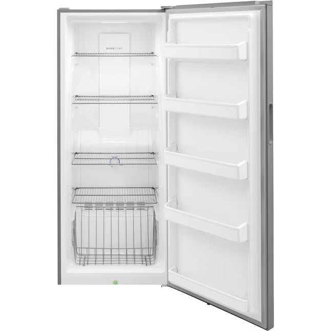 Frigidaire 13 Cu. Ft. Garage Ready Upright Freezer in Fingerprint-Resistant Stainless Steel 20132SD370 - FFFU13F2VV - Scratch & Dent (Major)