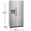 Frigidaire 22 Cu. Ft. Counter-Depth Side-by-Side Refrigerator FRSC2333AS - Scratch & Dent (Minor)