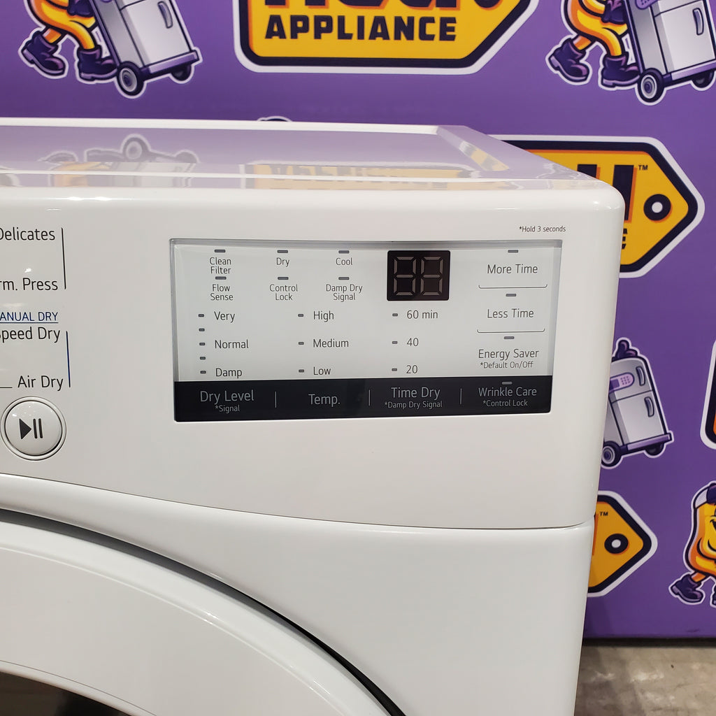 Pictures of LG 7.4 cu. ft. Ultra Large Capacity Front Load Gas Dryer in White 6SD100 - DLG3401W - Open Box - Neu Appliance Outlet - Discount Appliance Outlet in Austin, Tx